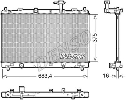 Радіатор охолоджування DENSO DRM47038