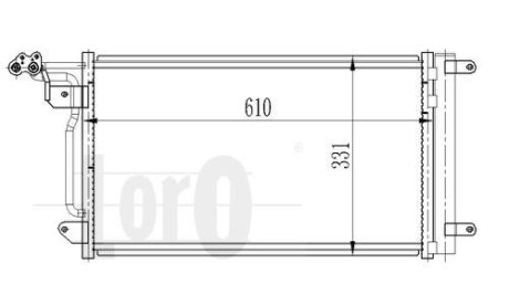 Радиатор кондиционера A1/Polo/Fabia/Rapid 1.0-1.6/1.6D-2.0D 09- DEPO 003-016-0022