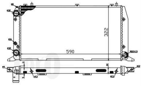 Радиатор охлаждения двигателя AUDI80/901/6 86-94 DEPO 003-017-0010