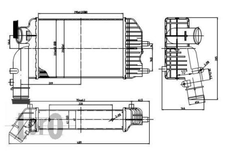 Радиатор интеркулера JUMPER/DUCATO/BOXER 1.9 TD/2.0 Hdi 94- DEPO 009-018-0001