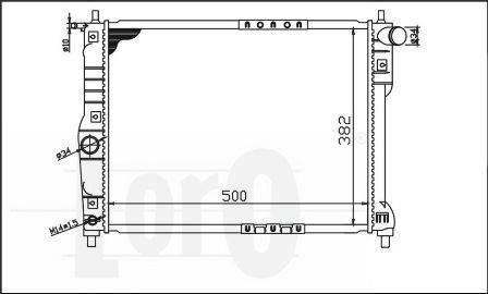 Радиатор охлаждения двигателя Lanos 1.5 (-AC) DEPO 011-017-0005