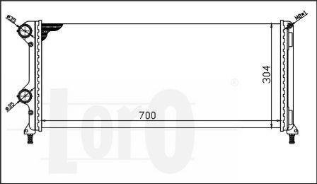 Радіатор води Doblo 1.3-1.9 JTD/MJTD 01- DEPO 016-017-0038