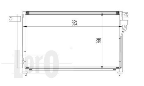 Радіатор кондиціонера Rio 1.4/1.6 05-11 DEPO 024-016-0008