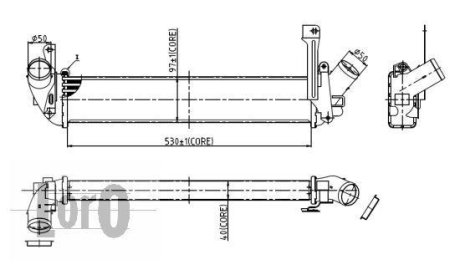 Радиатор интеркулера KUBISTAR/KANGOO 1.5 dCi 03- DEPO 035-018-0001