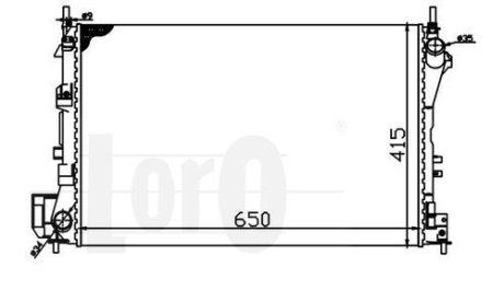 Радиатор охлаждения двигателя CROMA/SIGNUM/VECTRA C 1.8 i 16V/2.0 16V DT (AC+/-) 02- DEPO 037-017-0026