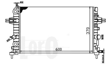 Радиатор охлаждения двигателя ASTRA H/ZAFIRA B 1.6i 16V 04- DEPO 037-017-0029