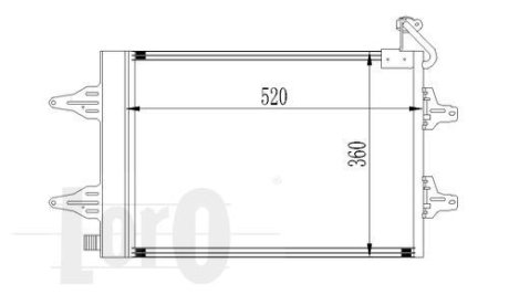 Радиатор кондиционера Skoda Fabia/Roomster/VW Polo 1.0-2.0/1.4-1.9D 99- DEPO 053-016-0015