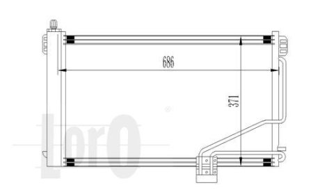 Радіатор кондиціонера C-Class W203/S203/CL203 1.8-5.4 00-11 DEPO 054-016-0014