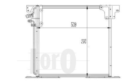 Радиатор кондиционера Vito 96>03 DEPO 054-016-0020