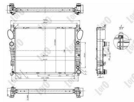 Радиатор охлаждения двигателя W220/C215/R230/S320 CDI 00-05 DEPO 054-017-0055-B