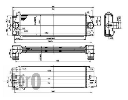 Радиатор интеркулера а Sprinter/Crafter 06- DEPO 054-018-0009 (фото 1)