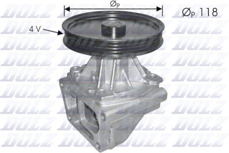 FIAT помпа води з корпусом Fiorino,Tipo,Tempra 1.4/1.6 89- DOLZ S-146