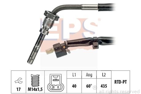 Датчик температуры выпускных газов MB E (W212,S212)/Sprinter 09-/Vito (W447) 14- EPS 1.220.084