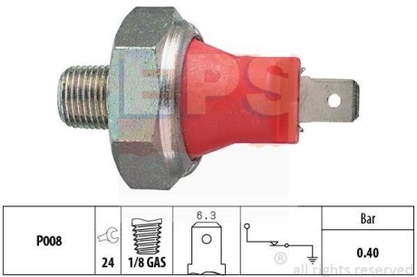 Датчик давления масла Hyundai Pony/Accent/Toyota Corolla/Mitsubishi Outlander 2.0I/2.4I 02- EPS 1.800.017