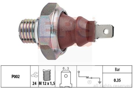 Датчик тиску масла 0,35 bar Bmw EPS 1.800.026