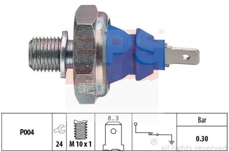 Датчик давления масла VW 1,6-2,0,1,9D/TD/TDI 82- EPS 1.800.108