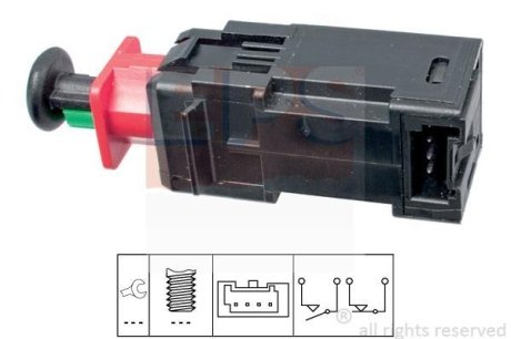 Переключатель стоп-сигнала Citroen Nemo 08- /Fiat Fiorino 07- /Opel Astra H/Corsa D/Vectra C/Peugeot Bipper 08- EPS 1.810.208