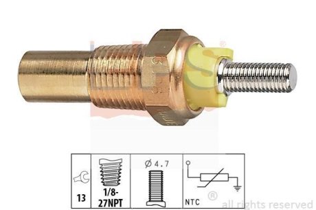 Датчик температуры (желтый) Ford EPS 1.830.028