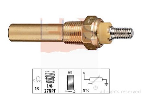 FORD датчик температури води Sierra,Scorpio жовтий EPS 1.830.135