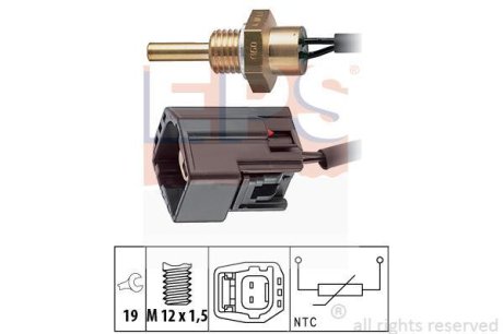 VOLVO датчик температури води C70/S40/S60/S70/S80/V40/V70 EPS 1.830.304