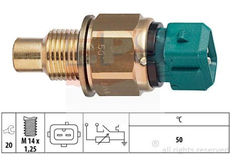 Датчик температури Citroen/Fiat/Peugeot 1.9D-2.0HDI 98- EPS 1.830.554