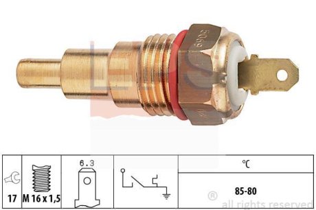 MITSUBISHI температурний датчик включення вентилятора радіатора Lancer,Colt 84- EPS 1.850.068