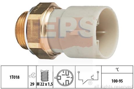 Датчик на вентилятор Opel (100°C-95°C) EPS 1.850.147