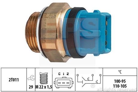 Датчик вкл. вентилятора 100/95C-110/105C Opel OmegaB 2.5-3.2 V6 94-03 EPS 1.850.672