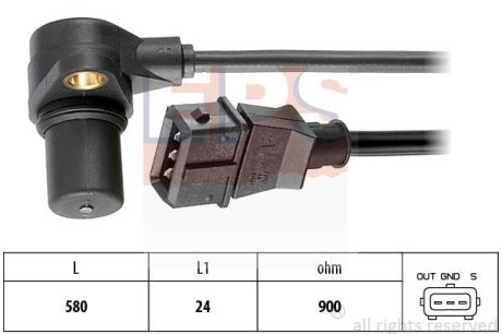 Датчик положения коленвала EPS 1953215