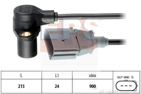 Датчик положения коленвала Audi A3/A4/A6 1.6-2.0/VW Golf EPS 1.953.241