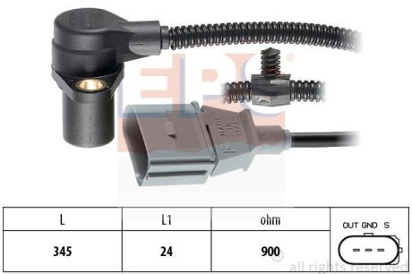 Датчик положения коленвала EPS 1953287