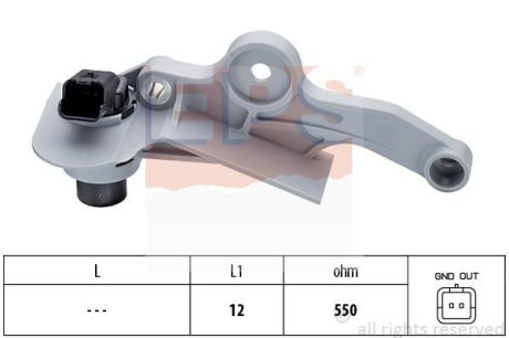 Датчик положення колінвала Citoren C3, C4, Xsara/Peugeot 206, 306, 307 1.4i-1.6 16V 98- EPS 1.953.299