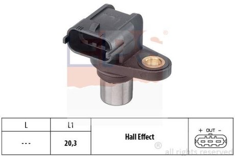 Датчик положення к/вала Opel Corsa, Astra, Agila 1,0-1,2 96- EPS 1.953.346