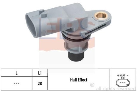 Датчик положения коленвала ALFA ROMEO Brera 05-10, Giulietta 10-,159 05-11, Mito 08-18,159 (939) 09-11 EPS 1.953.380