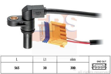 Датчик положення к/вала Cirtoen C3, C4, C5, C8 /Peugeot 307, 308, 407 /Renault Megane, Laguna 1.6-1.8-1.9 96- EPS 1.953.469