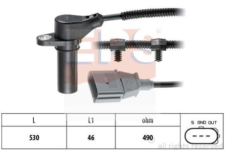 Датчик iмпульсiв Audi A3/Skoda Octavia/VW Bora 1.9TDI 00- EPS 1.953.504