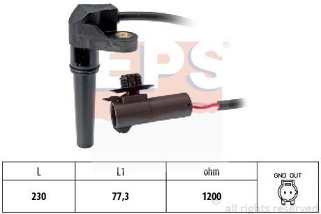 Датчик положения к/вала (для АКПП) Citroen C5 1.8-2.0 /Peugeot 206, 308, 406, 407, 806 1.6-2.0 EPS 1.953.617