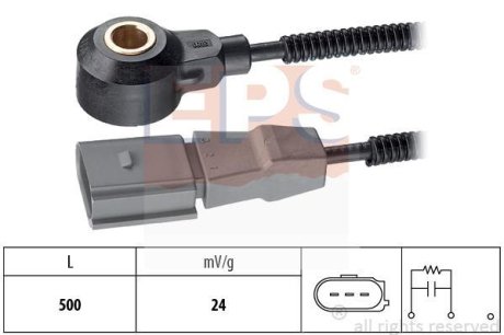 VW датчик детонації Audi A4,5,6,7,8,Q5,Touareg 2,4-5,2FSI/TFSI/TSI 04- EPS 1.957.180