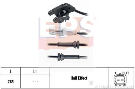 CITROEN датчик ABS передн. PEUGEOT 307, Citroen C4 EPS 1.960.031