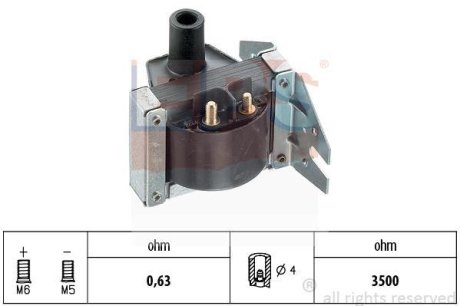 VW котушка запалювання AUDI 80/90/100 EPS 1.970.127