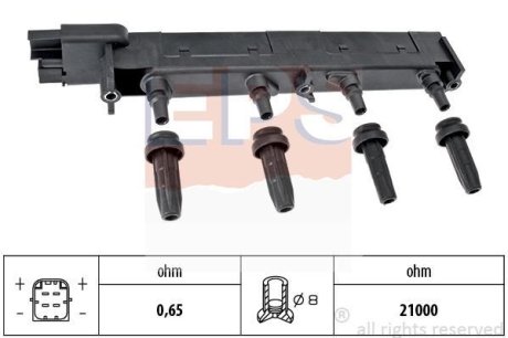 Катушка Citroen C4/C8 Peugeot 206, 307, 406, 407, 607, 807 EPS 1.970.408