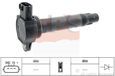 Катушка зажигания Citroen C-Crosser 2.4 08-/Mitsubishi Lancer VIII 1.8/2.0 08-/Outlander 2.0/2.4/3.0 06- /Peugeot 4007 2.4 07-13 EPS 1.970.497