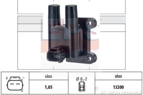 HYUNDAI котушка запалювання Accent II 00-,Getz 03-, KIA Rio EPS 1.970.582