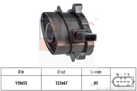 Расходомер воздуха Bmw E46/60/61/65/66 01- EPS 1.991.005