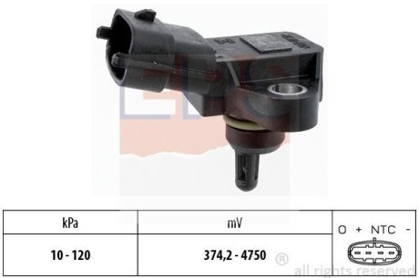 Датчик вакууму Hyundai IX35, Sonata V Kia Magentis, Optima, Sportage 2.0 01.08- EPS 1.993.180