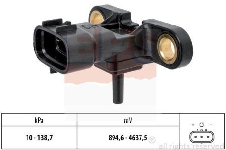 Датчик давления воздуха во впускном коллекторе Toyota Avensis/Camry/Corolla/Rav4 Subaru Legacy/Outback EPS 1.993.213