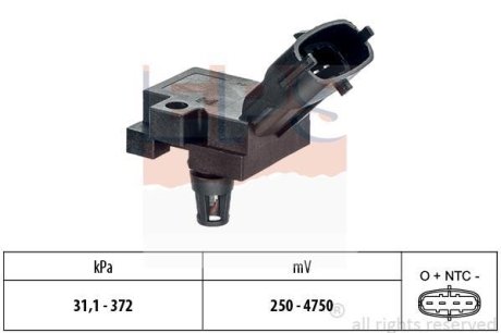 Датчик давления воздуха во впускном коллекторе Volvo S60/S80/V60/XC70/XC70 EPS 1.993.248