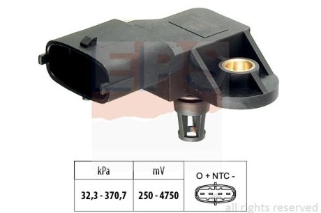 Датчик тиску повітря Fiat Bravo/Panda 1.2LPG/1.4LPG 08- EPS 1.993.259