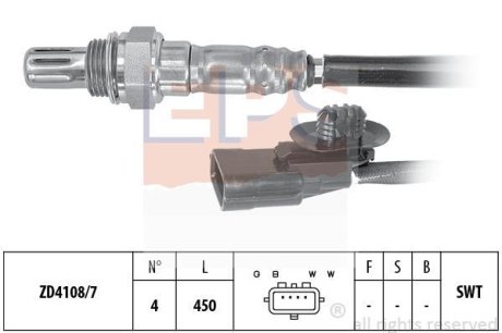 RENAULT лямбда-зонд Dacia Dokker,Duster,Logan,Lodgy,Clio IV,Grand Scenic III,Megane III,Kadjar,Kangoo 12- EPS 1.998.169