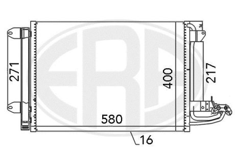 Радиатор кондиционера ERA 667003